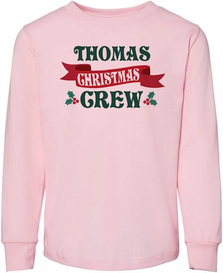 Thomas Christmas Crew Toddler Kids Long Sleeve T-Shirt