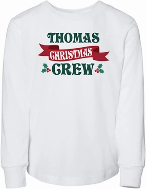 Thomas Christmas Crew Toddler Kids Long Sleeve T-Shirt