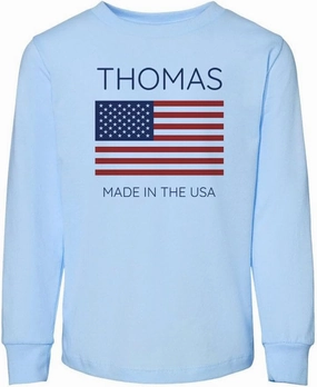 Thomas Made in The USA Toddler Kids Long Sleeve T-Shirt