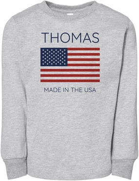 Thomas Made in The USA Toddler Kids Long Sleeve T-Shirt