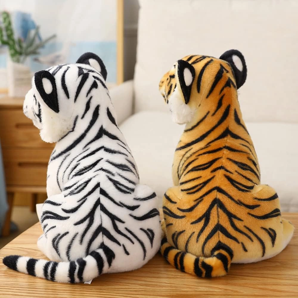 Tigers Plush Toy Stuffed Animal Plush Cat - by Tiger Tale Toys Cute lifelike Tiger Stuffed Animals Animals Kids Toy Gift for Boy Baby HUg Tiger - Lifelike Stuffed Animal (11.8 in, yellow tiger)
