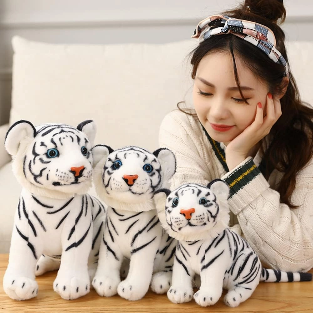 Tigers Plush Toy Stuffed Animal Plush Cat - by Tiger Tale Toys Cute lifelike Tiger Stuffed Animals Animals Kids Toy Gift for Boy Baby HUg Tiger - Lifelike Stuffed Animal (11.8 in, yellow tiger)