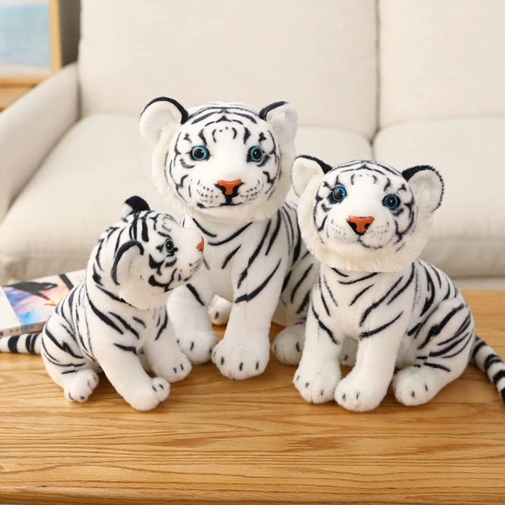 Tigers Plush Toy Stuffed Animal Plush Cat - by Tiger Tale Toys Cute lifelike Tiger Stuffed Animals Animals Kids Toy Gift for Boy Baby HUg Tiger - Lifelike Stuffed Animal (11.8 in, yellow tiger)