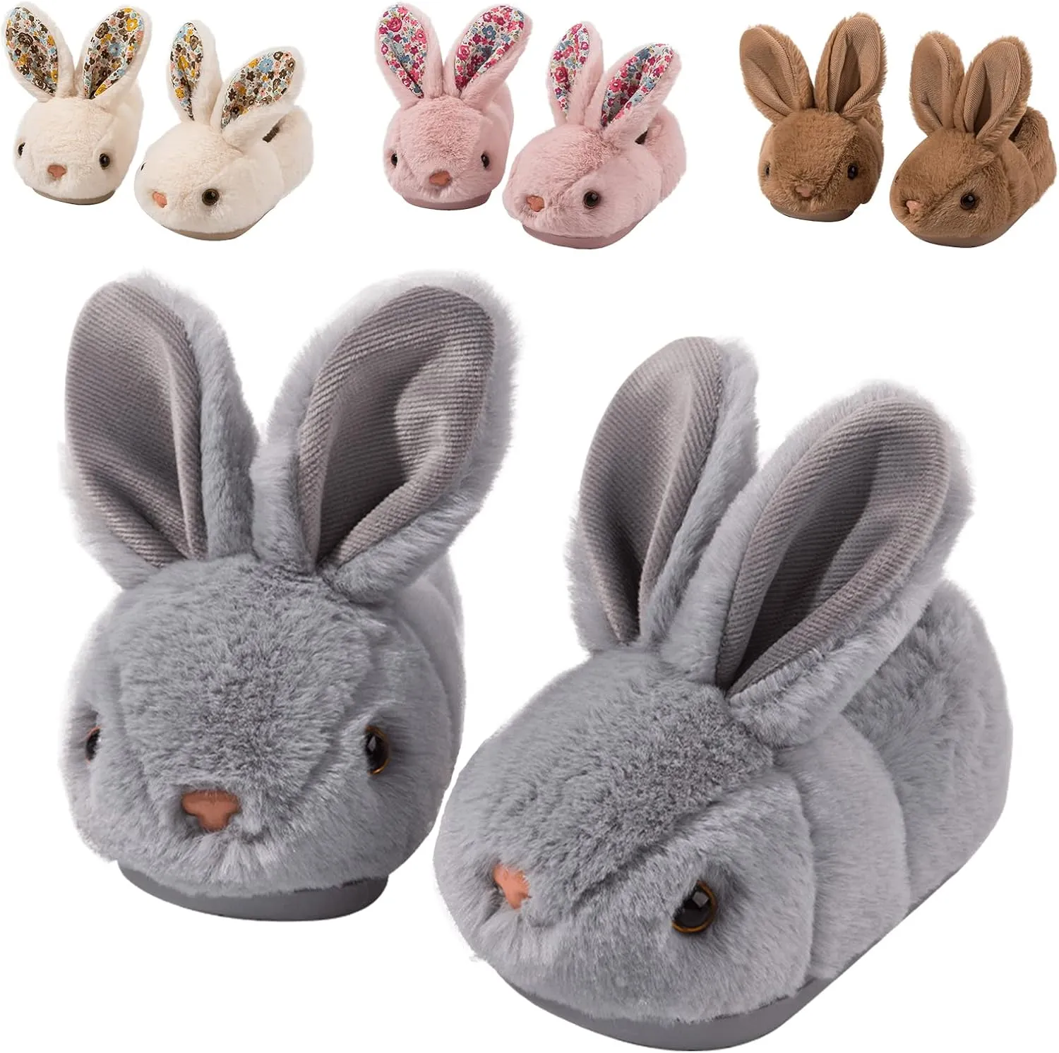 Toddler Bunny Slippers for Girls Boys Warm Plush Cute Rabbit Slippers Cozy House Slippers Indoor Outdoor for Kids Children