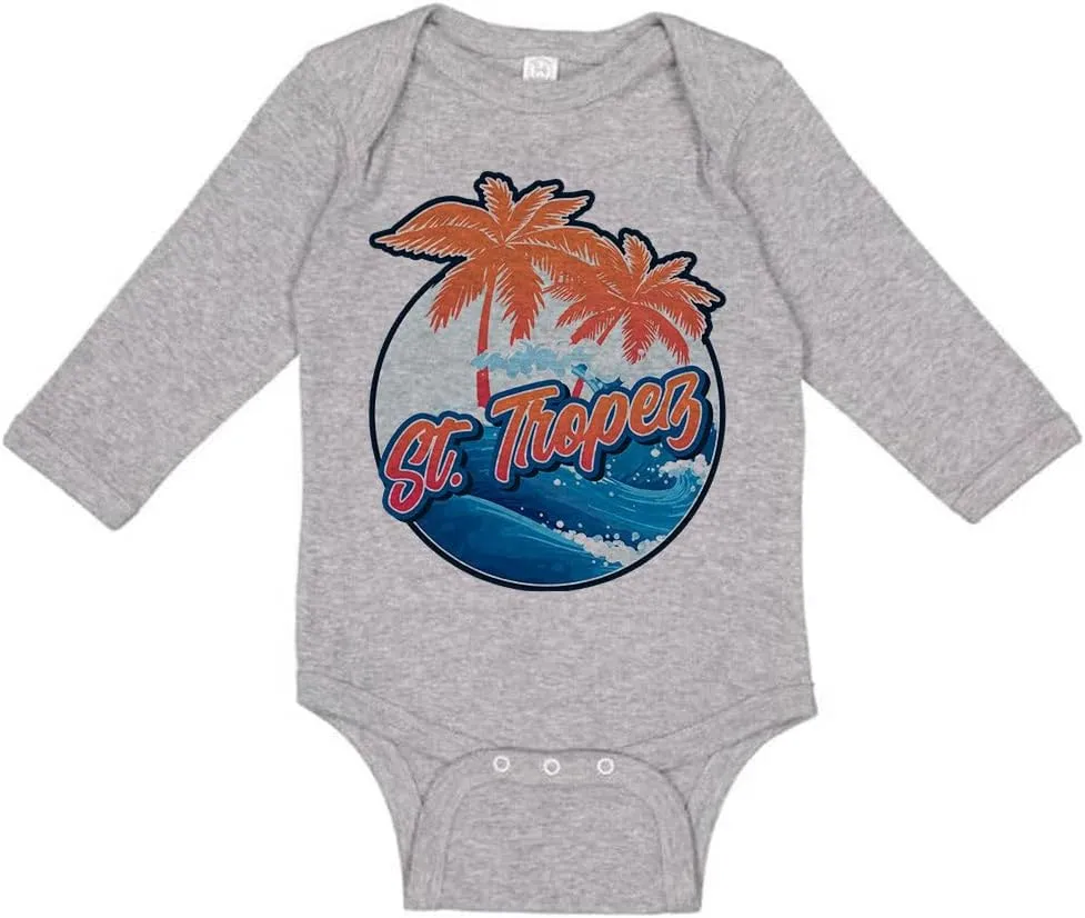 Tropical St. Tropez Long Sleeve Baby Infant Bodysuit