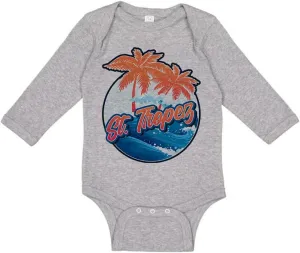 Tropical St. Tropez Long Sleeve Baby Infant Bodysuit