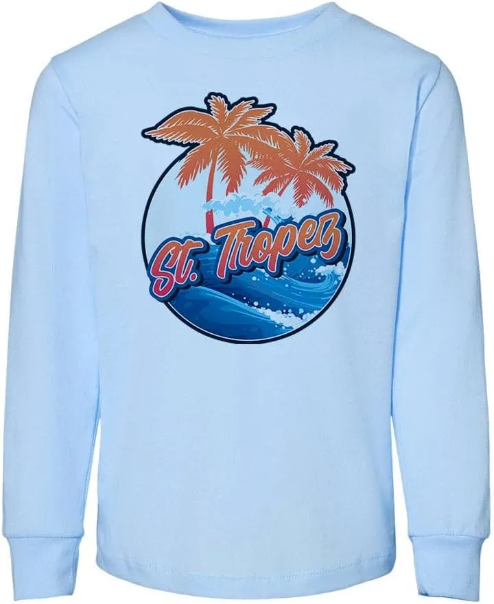 Tropical St. Tropez Toddler Kids Long Sleeve T-Shirt