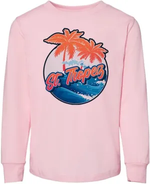 Tropical St. Tropez Toddler Kids Long Sleeve T-Shirt
