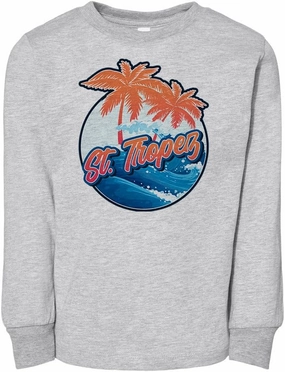 Tropical St. Tropez Toddler Kids Long Sleeve T-Shirt