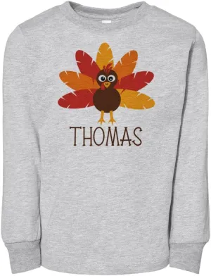 Turkey Thomas Toddler Kids Long Sleeve T-Shirt