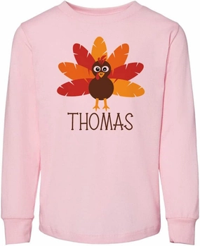 Turkey Thomas Toddler Kids Long Sleeve T-Shirt