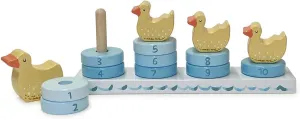 Two's Company Counting Duckies Hand-Crafted Stacking Toy in Gift Box