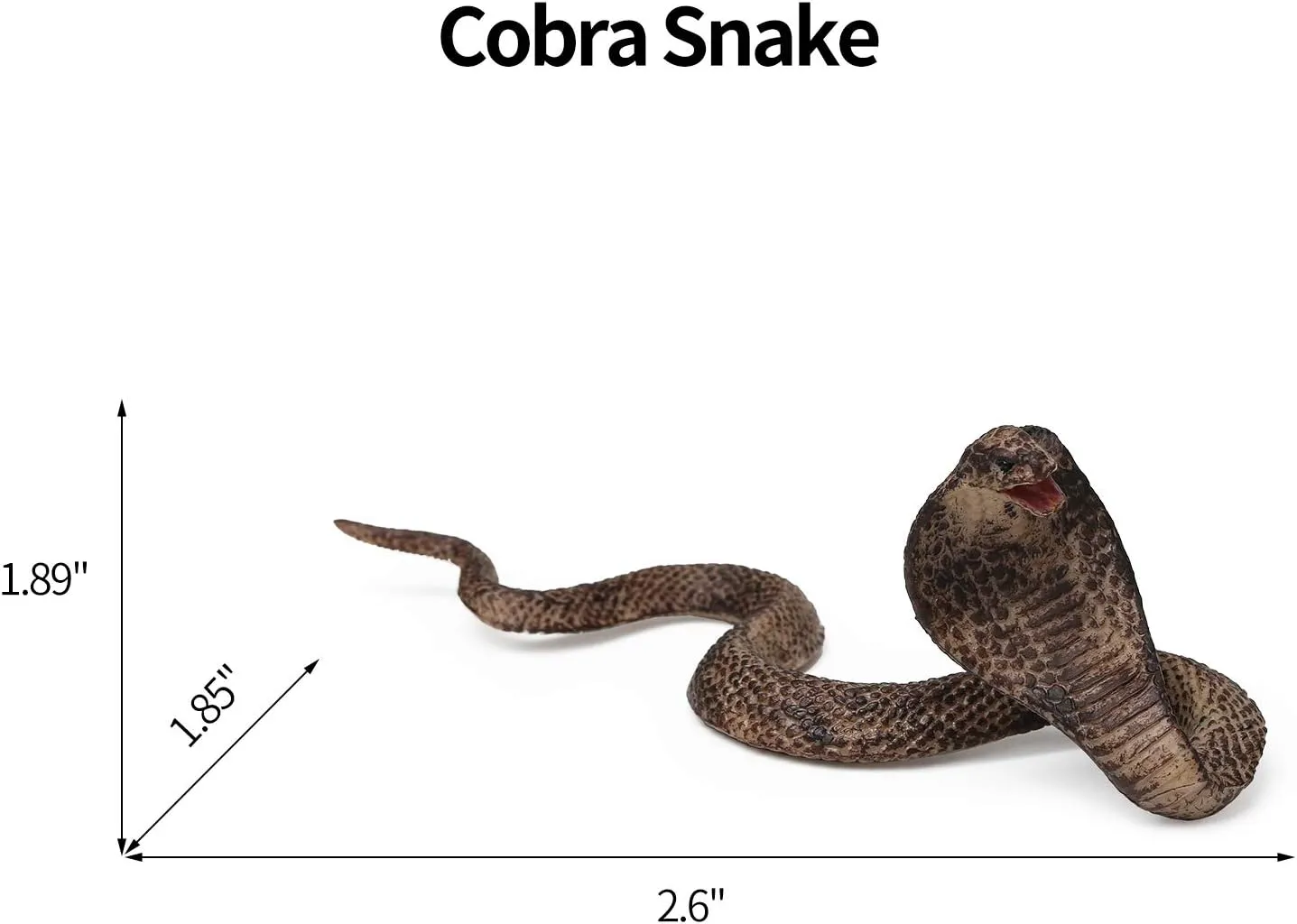UANDME 8pcs Fake Snakes Toy Figurines Realistic Fake Snake Prank Rubber Snake Props Scary Snake Toy Scare Birds, Cobra Snake, Boa Constrictor, Coral Snake, Rattlesnake Wild Life Figures