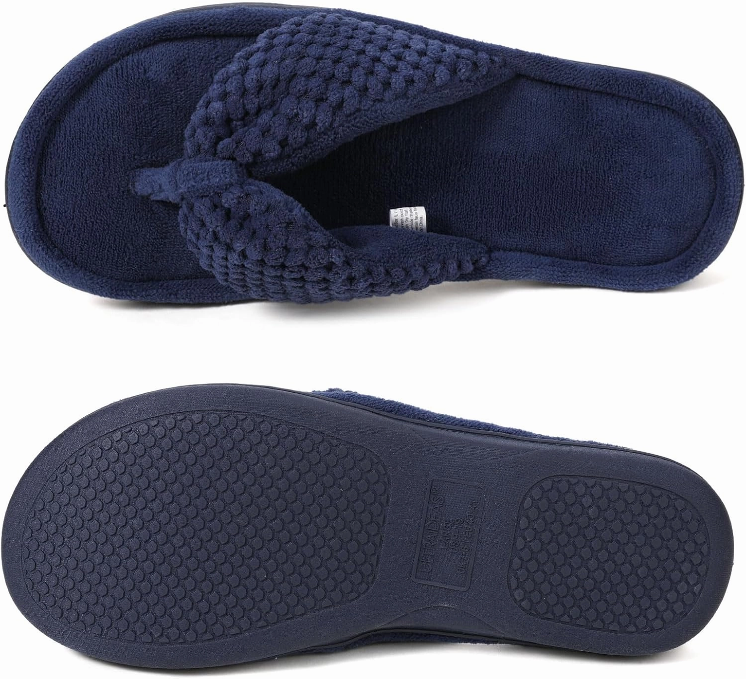 ULTRAIDEAS Women's Popcorn Flip Flop House Slipper with Memory Foam
