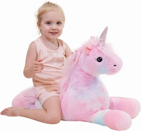 Unicorn Stuffed Animals 28 inch, Pink Stuffed Unicorn Plush, Cute Plush Unicorn Plushie Gift for Kids Girls, Birthday,Valentine,Christmas