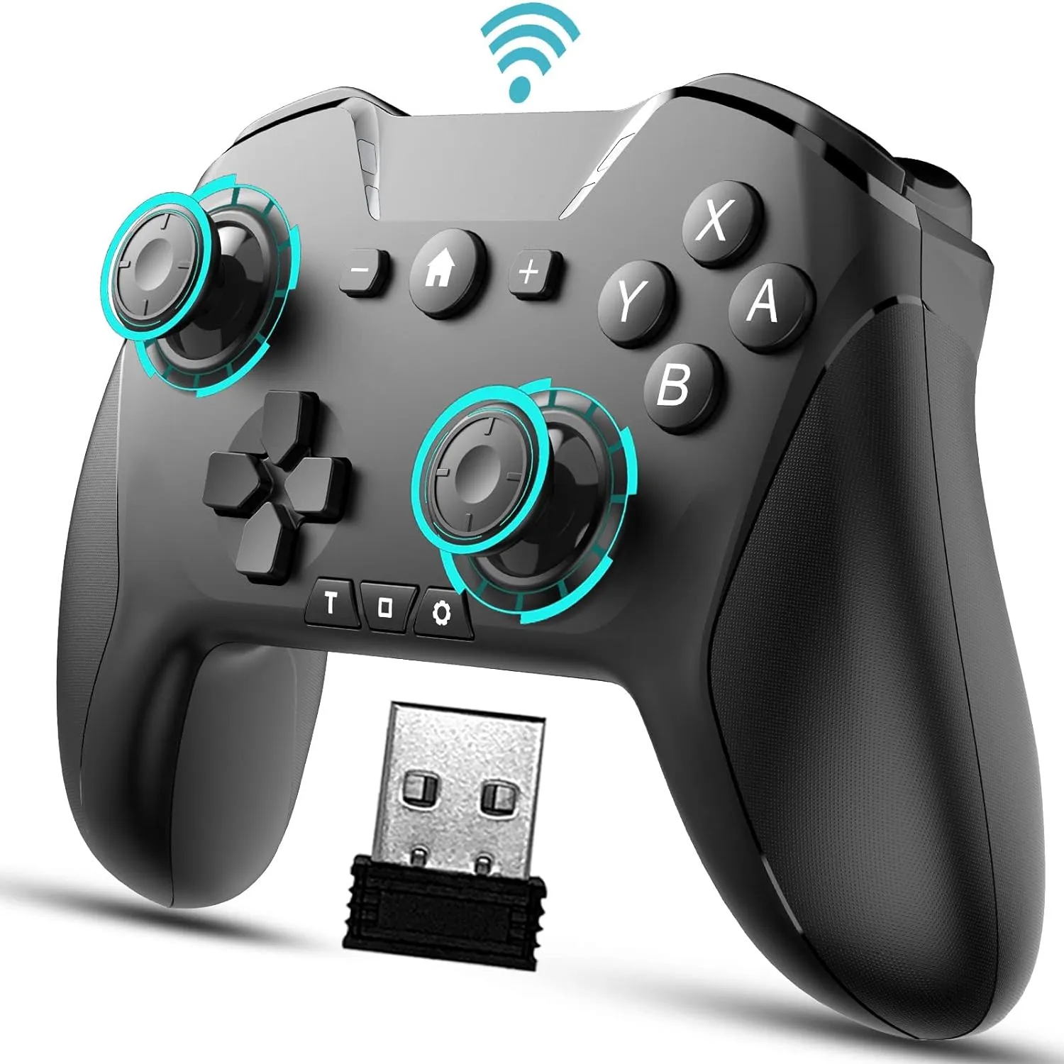UNIHOW Bluetooth Game Controller for PC, Mac, Nintendo Switch, iOS, Android - Dual Motor, 6-Axis Gyroscope, Backlit, Ergonomic Design