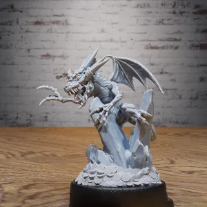Unpainted DND Abyss Drake Hiding Miniature Figurine, Tabletop Gaming Collectible, Fantasy World, Ideal Gift for Dungeon Masters and Collectors Alike - Designed by Epic Miniatures