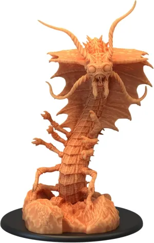 Unpainted DND Adult Remorhaz Miniature Figurine, Tabletop Gaming Collectible, Fantasy World, Ideal Gift for Dungeon Masters and Collectors - Designed by Epic Miniatures