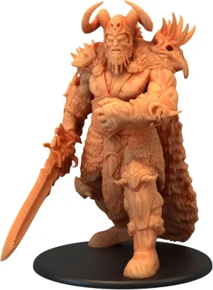 Unpainted DND Frost Giant Chief v2 Miniature Figurine, Tabletop Gaming Collectible, Fantasy World, Ideal Gift for Dungeon Masters and Collectors - Designed by Epic Miniatures