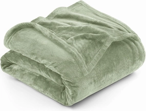 Utopia Bedding Fleece Blanket King Size Sage Green 300GSM Luxury Fuzzy Soft Anti-Static Microfiber Bed Blanket (90x102 Inch)