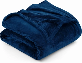 Utopia Bedding Fleece Blanket Queen Size Navy 300GSM Luxury Anti-Static Fuzzy Soft Microfiber Bed Blanket (90x90 Inch)