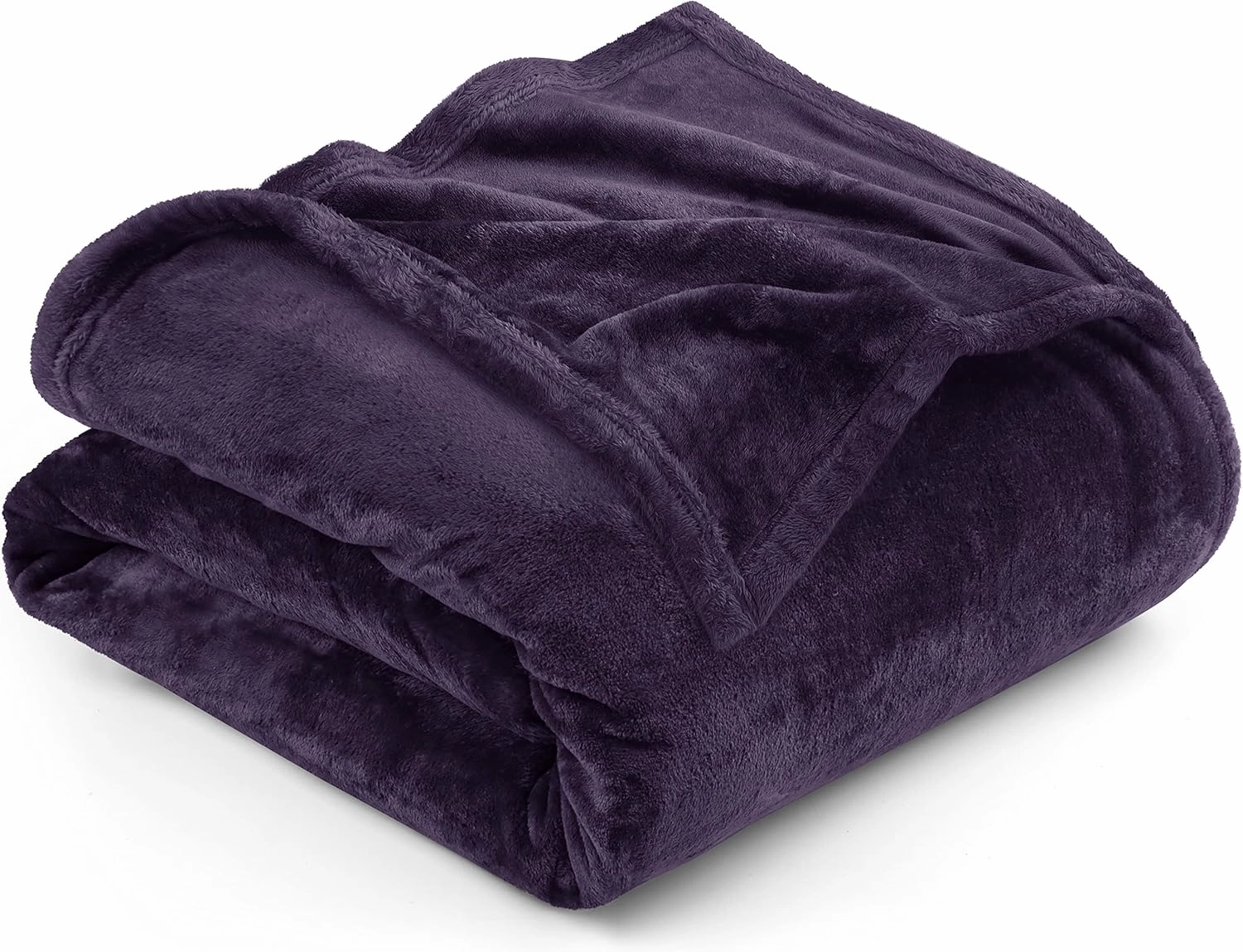 Utopia Bedding Fleece Blanket Queen Size Purple 300GSM Luxury Anti-Static Fuzzy Soft Microfiber Bed Blanket (90x90 Inch)