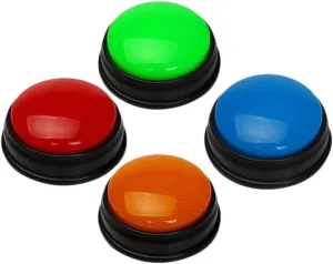 Vaguelly 4pcs Interactive Game Buzzers Sound and Light for Boys and Girls Fun Educational Tool for and Classroom Activities