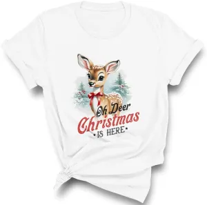 Vintage Oh Deer Christmas is Here Shirt Unisex