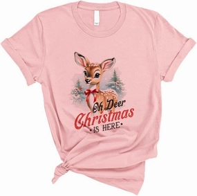 Vintage Oh Deer Christmas is Here Shirt Unisex