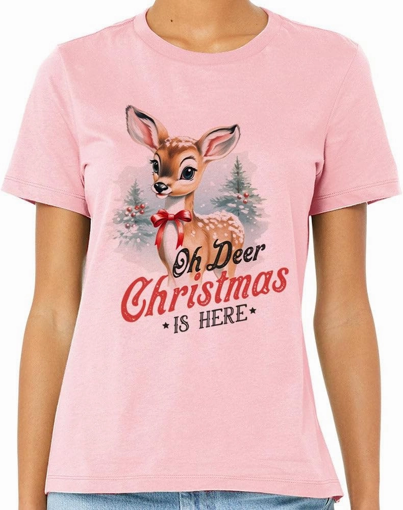 Vintage Oh Deer Christmas is Here Shirt Unisex