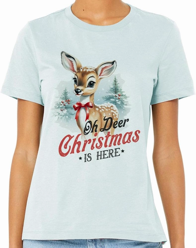 Vintage Oh Deer Christmas is Here Shirt Unisex
