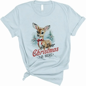 Vintage Oh Deer Christmas is Here Shirt Unisex