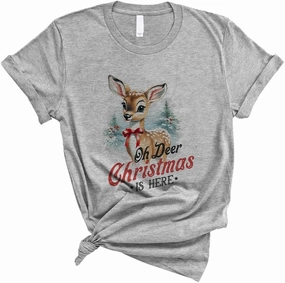 Vintage Oh Deer Christmas is Here Shirt Unisex