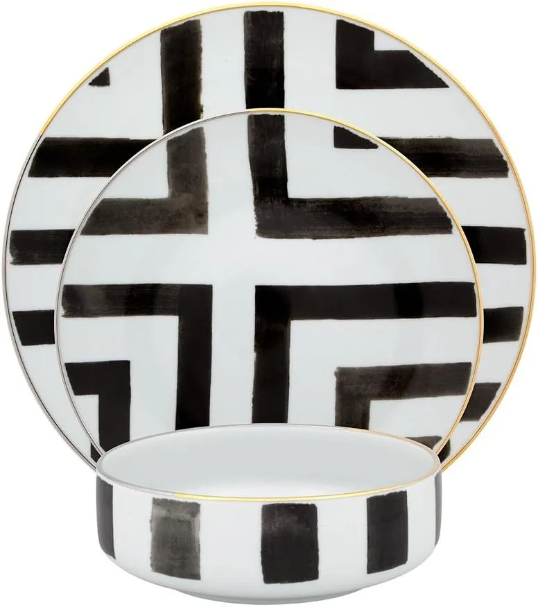 Vista Alegre Sol y Sombra Four Piece Place Setting by Christian Lacroix