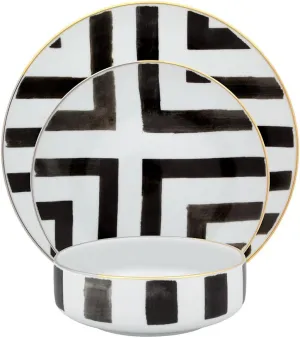 Vista Alegre Sol y Sombra Four Piece Place Setting by Christian Lacroix