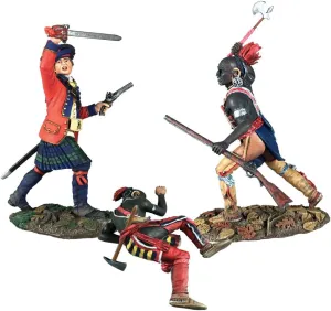 W. Britain 16040 Art of War - Bushy Run Set #2: 1:32nd Scale, 3 Hand-Painted Metal Figures, Approx. 60mm / 2.5 Inches, Limited Edition of 350, Big Kid, Adult