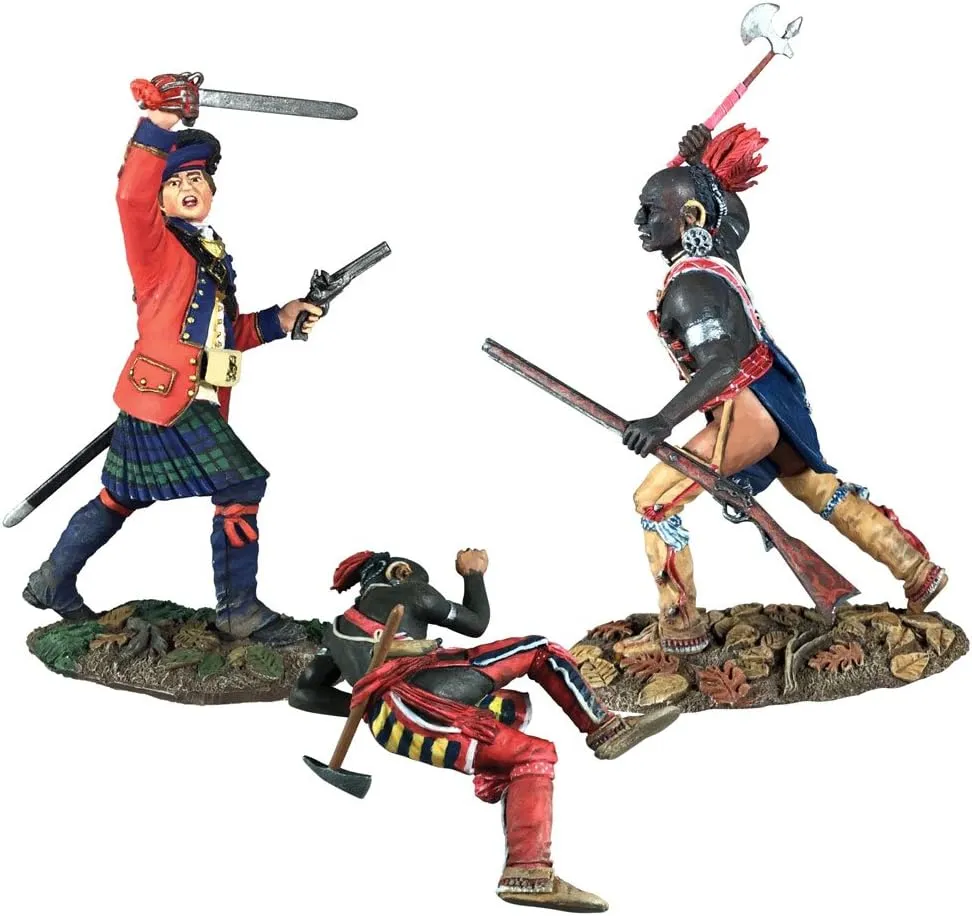 W. Britain 16040 Art of War - Bushy Run Set #2: 1:32nd Scale, 3 Hand-Painted Metal Figures, Approx. 60mm / 2.5 Inches, Limited Edition of 350, Big Kid, Adult