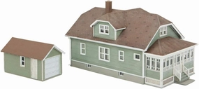 Walthers Cornerstone HO Scale Model Kit - Updated American Bungalow with Single-Car Garage