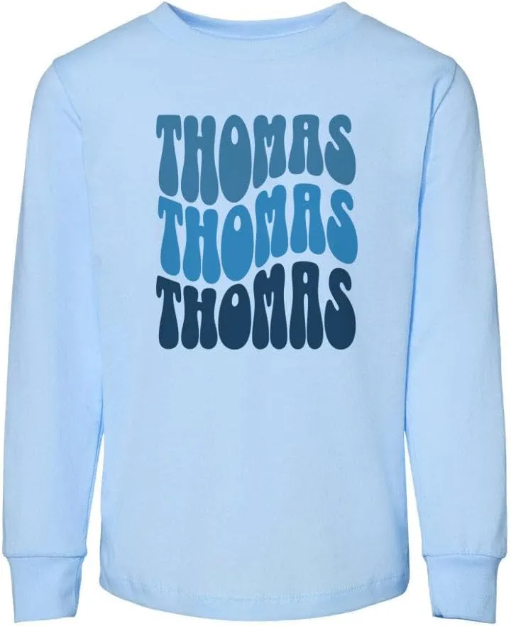 Wavy Thomas Toddler Kids Long Sleeve T-Shirt