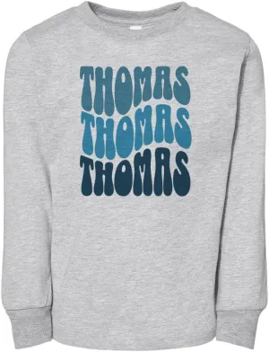 Wavy Thomas Toddler Kids Long Sleeve T-Shirt