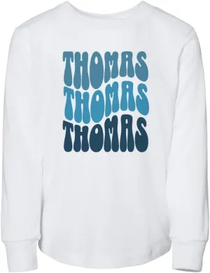 Wavy Thomas Toddler Kids Long Sleeve T-Shirt