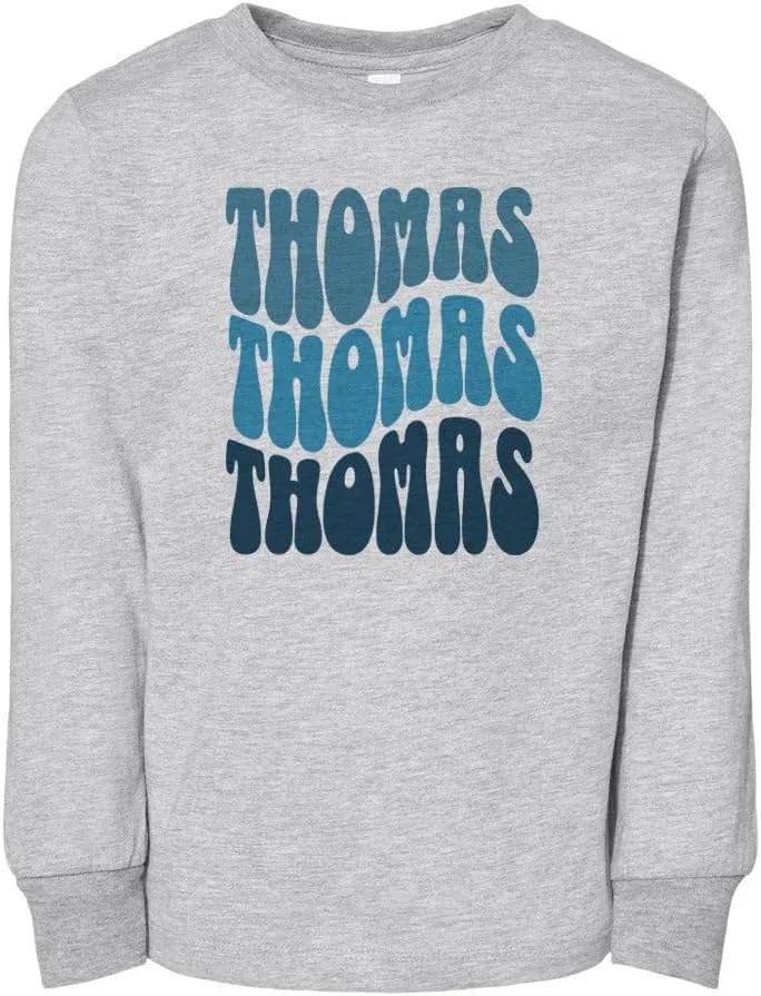 Wavy Thomas Toddler Kids Long Sleeve T-Shirt