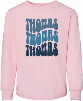 Wavy Thomas Toddler Kids Long Sleeve T-Shirt