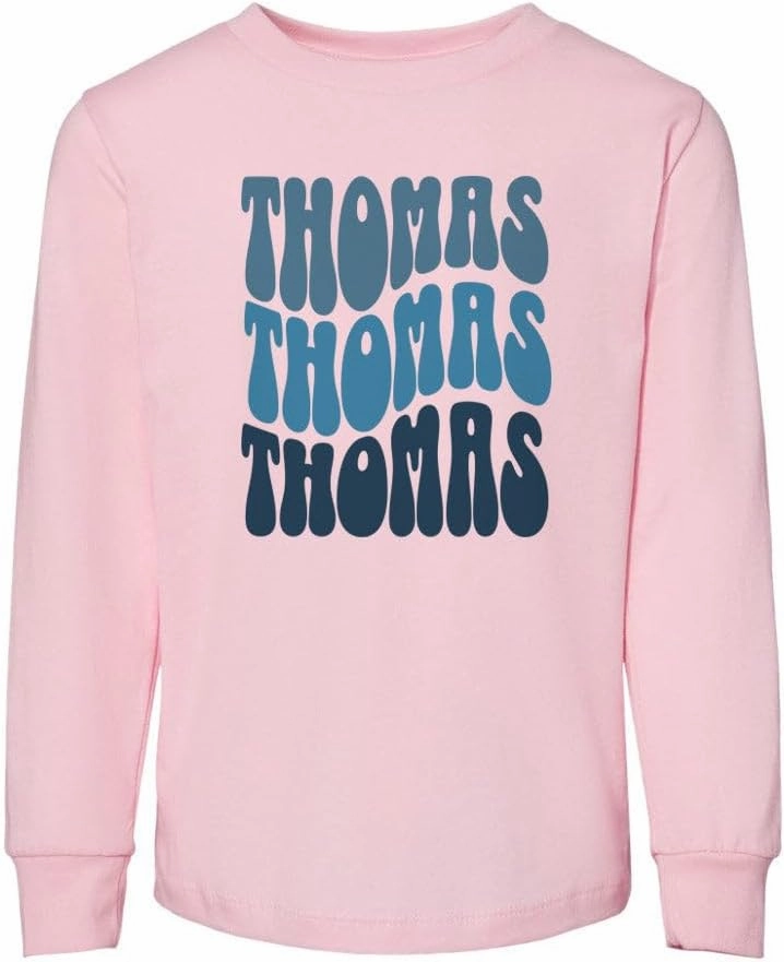 Wavy Thomas Toddler Kids Long Sleeve T-Shirt