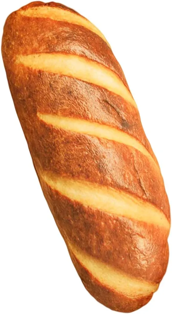 Wepop 40 in 3D Simulation Bread Shape Pillow Soft Lumbar Baguette Back Cushion Funny Food Plush Stuffed Toy