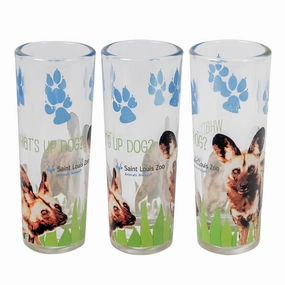 Wholesale St. Louis Zoo Painted Dog Shot Glass (DZ)