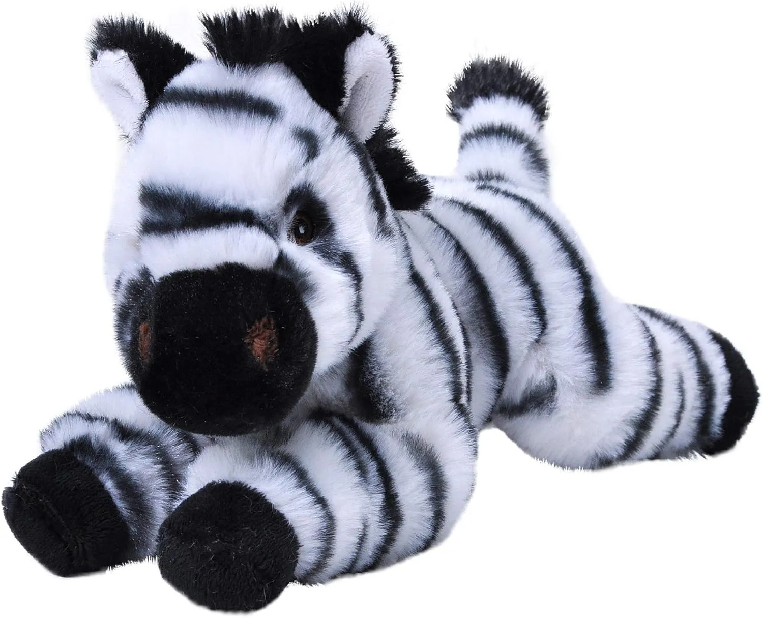 Wild Republic EcoKins Mini Zebra Stuffed Animal 8 inch, Eco Friendly Gifts for Kids, Plush Toy, Handcrafted Using 7 Recycled Plastic Water Bottles, 24810