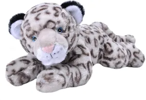 Wild Republic EcoKins Snow Leopard Stuffed Animal 12 inch, Eco Friendly Gifts for Kids, Plush Toy, Handcrafted Using 16 Recycled Plastic Water Bottles
