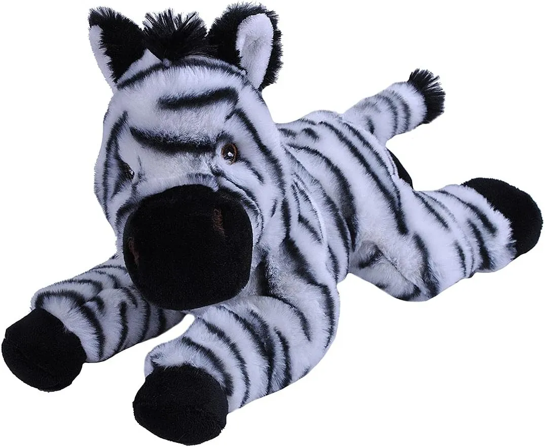 Wild Republic EcoKins Zebra Stuffed Animal 12 inch, Eco Friendly Gifts for Kids, Plush Toy, Handcrafted Using 16 Recycled Plastic Water Bottles
