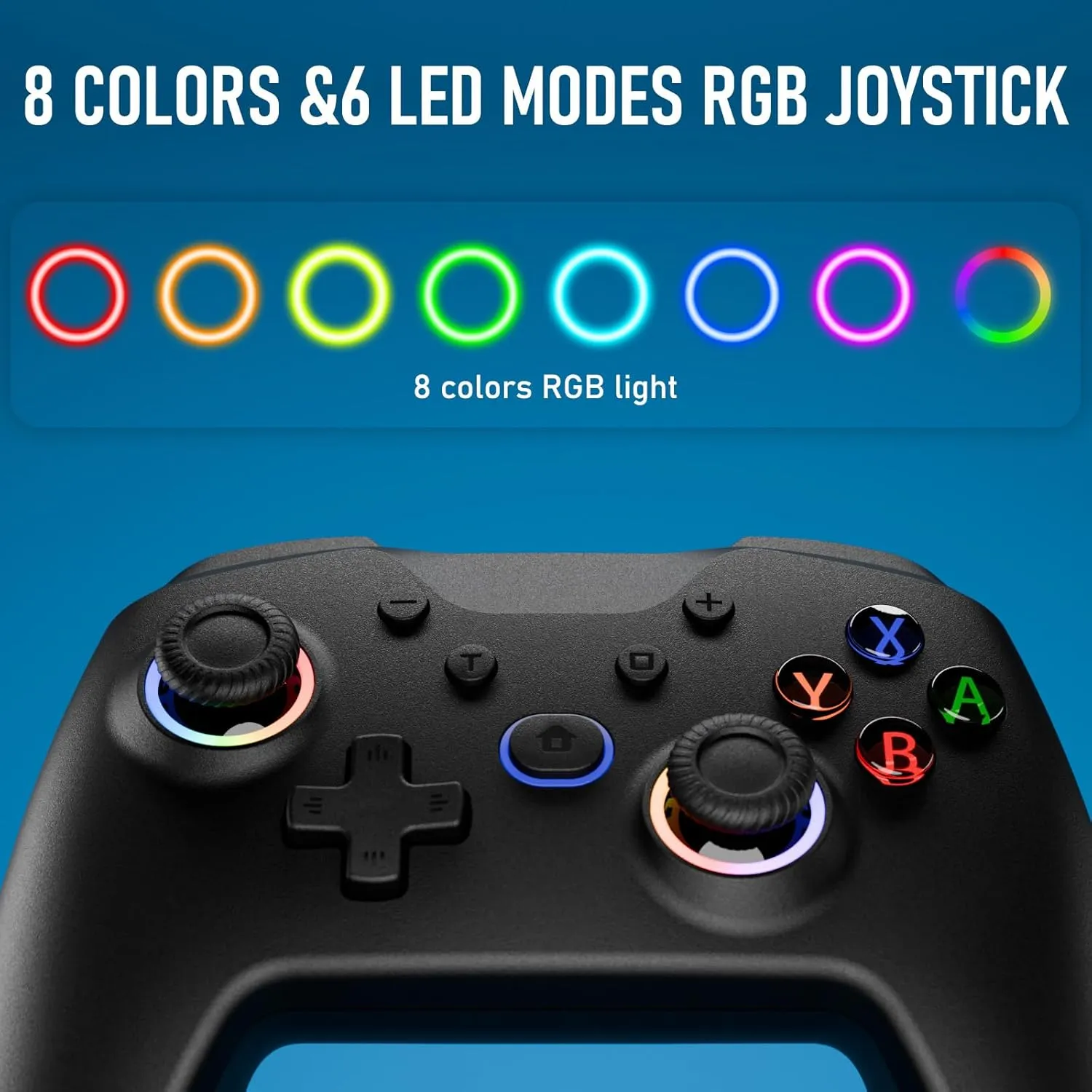 Wireless Switch Controller for Switch/Lite/OLED Controller, Switch Controller with a Mouse Touch Feeling on Back Buttons, Extra Switch Pro Controller with Wake-up,Programmable, Turbo Function